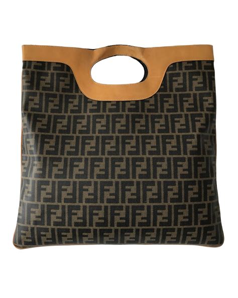 fendi zucca foldo over clutch